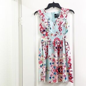 Windsor blue floral print cut out dress